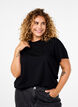 Basic cotton T-shirt with round neck, Black, Model image number 0