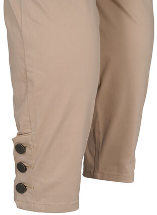 Cropped Amy jeans with buttons, Oxford Tan, Packshot image number 3