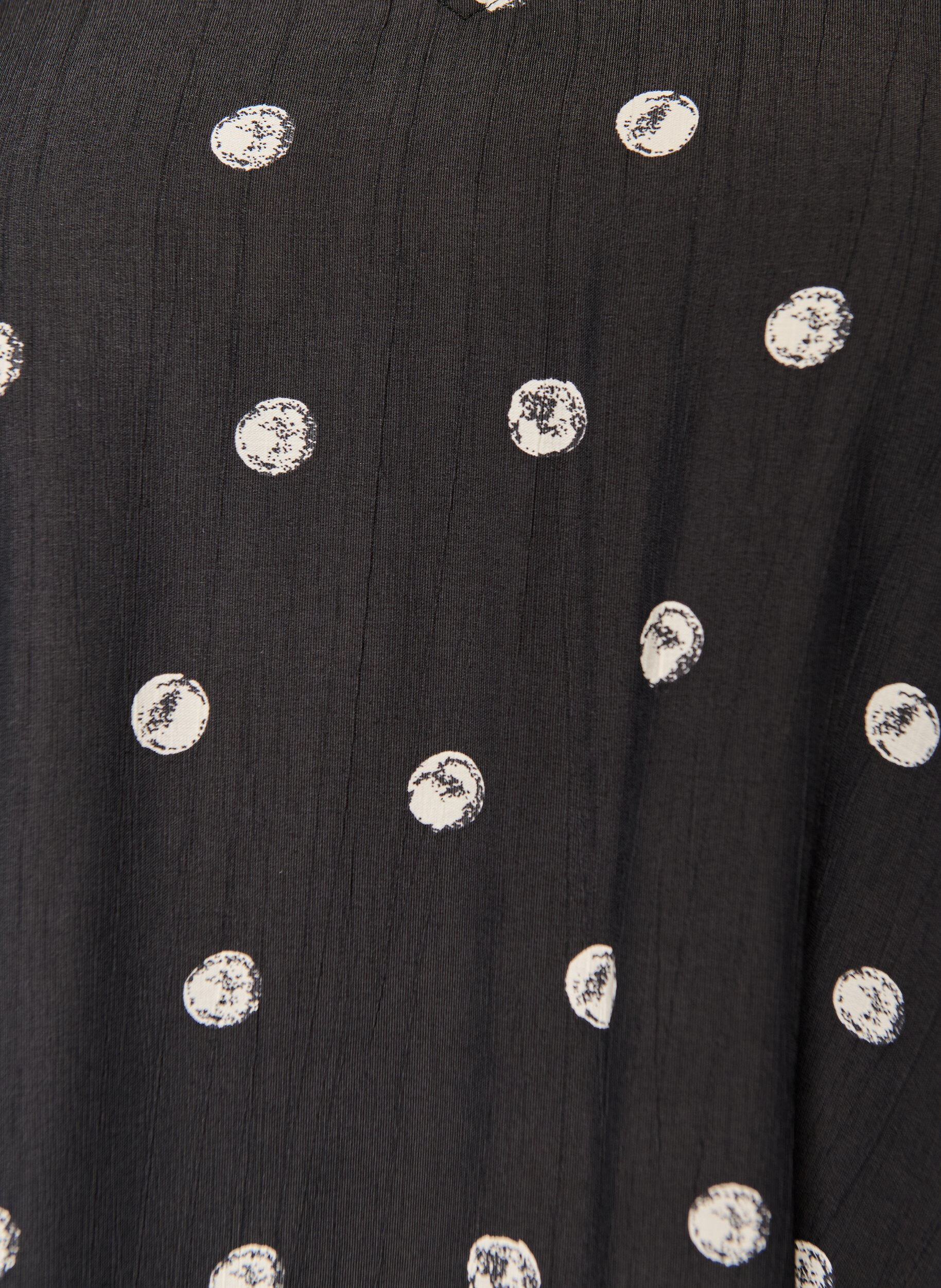 ZizzifashionViscose blouse with ruched sleeves, Black, Packshot image number 2