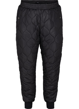 Quilted thermal trousers, Black, Packshot image number 0