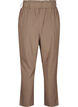 High-waisted trousers with ruffles and a tie belt, Walnut Melange, Packshot image number 1