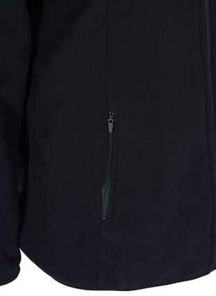 Fleece jacket with pockets and zip, Black, Packshot image number 3