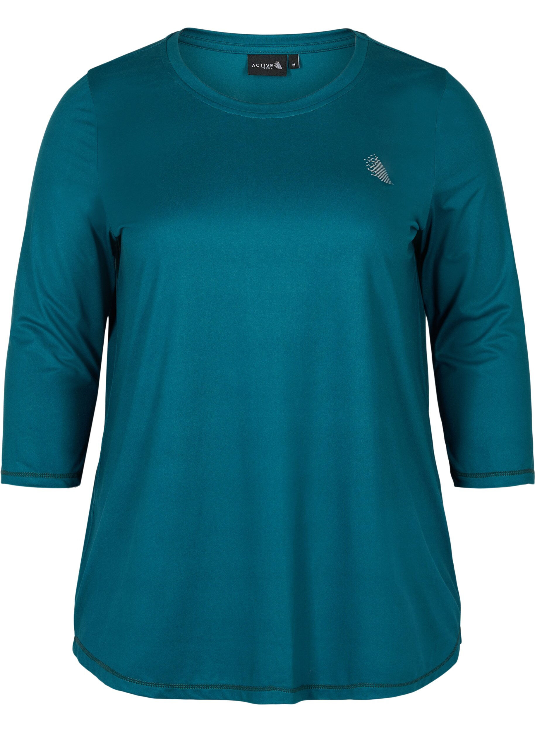 ZizzifashionSports top with 3/4 sleeves, Green, Packshot image number 0