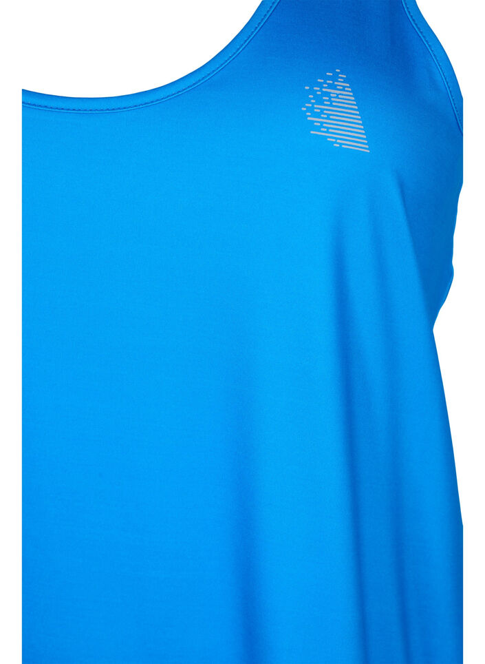 Workout top with racer back, Blue, Packshot image number 2