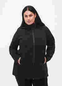 	 Softshell jacket with detachable hood, Black, Model