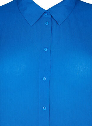 Viscose shirt dress with short sleeves, Victoria blue, Packshot image number 2