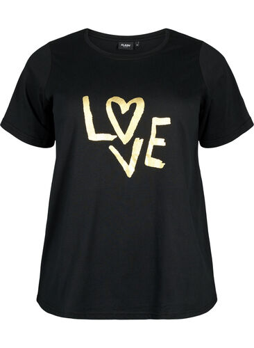FLASH - T-shirt with motif, Black Heart, Packshot image number 0