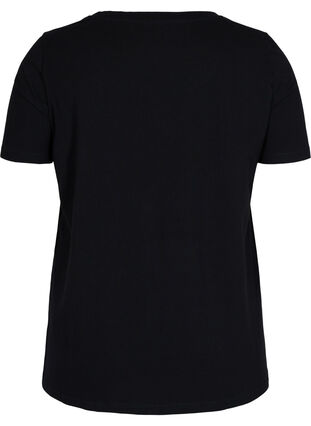 Short-sleeved t-shirt with print, Black w. star copper, Packshot image number 1