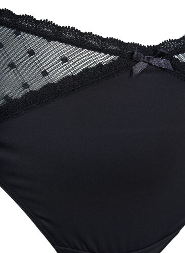 2-pack thong with mesh, Black, Packshot image number 2