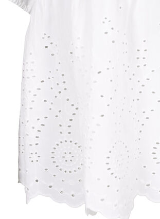 Viscose blouse with embroidery anglaise, Bright White, Packshot image number 3