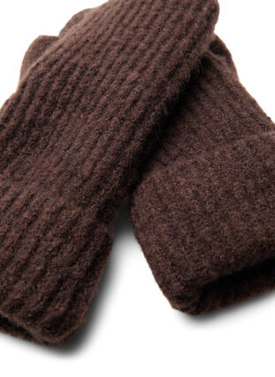Knitted mittens, Brown, Packshot image number 2