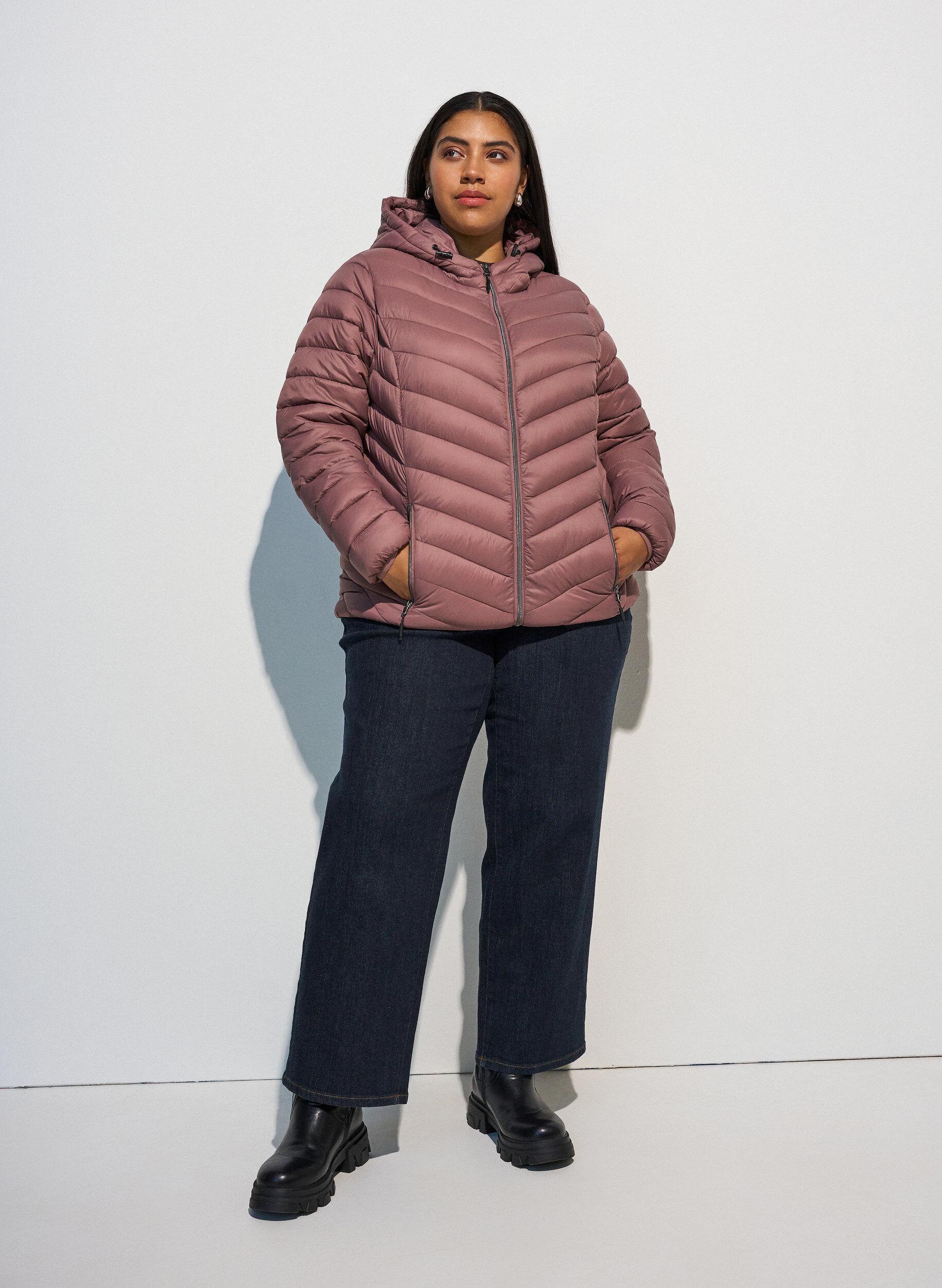 ZizzifashionLightweight hooded jacket, Rose, Model image number 1