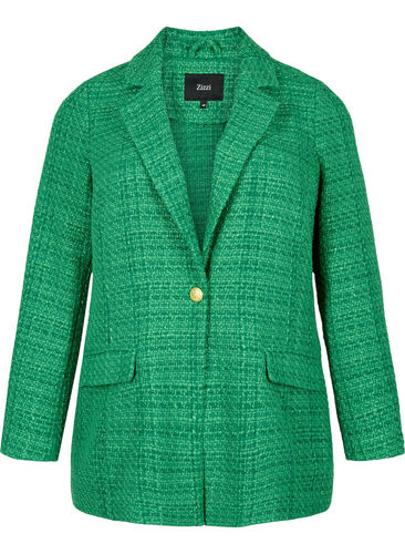Bouclé blazer, Verdant Green, Packshot image number 0