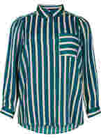 Striped long-sleeved shirt, Green Stripe, Packshot