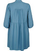 Knee-length dress with embroidery and 3/4 sleeves, Blue Heaven, Packshot image number 1