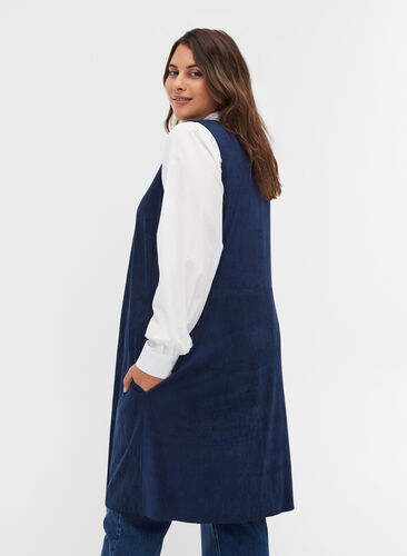 Sleeveless A-line dress, Dark Blue, Model image number 1
