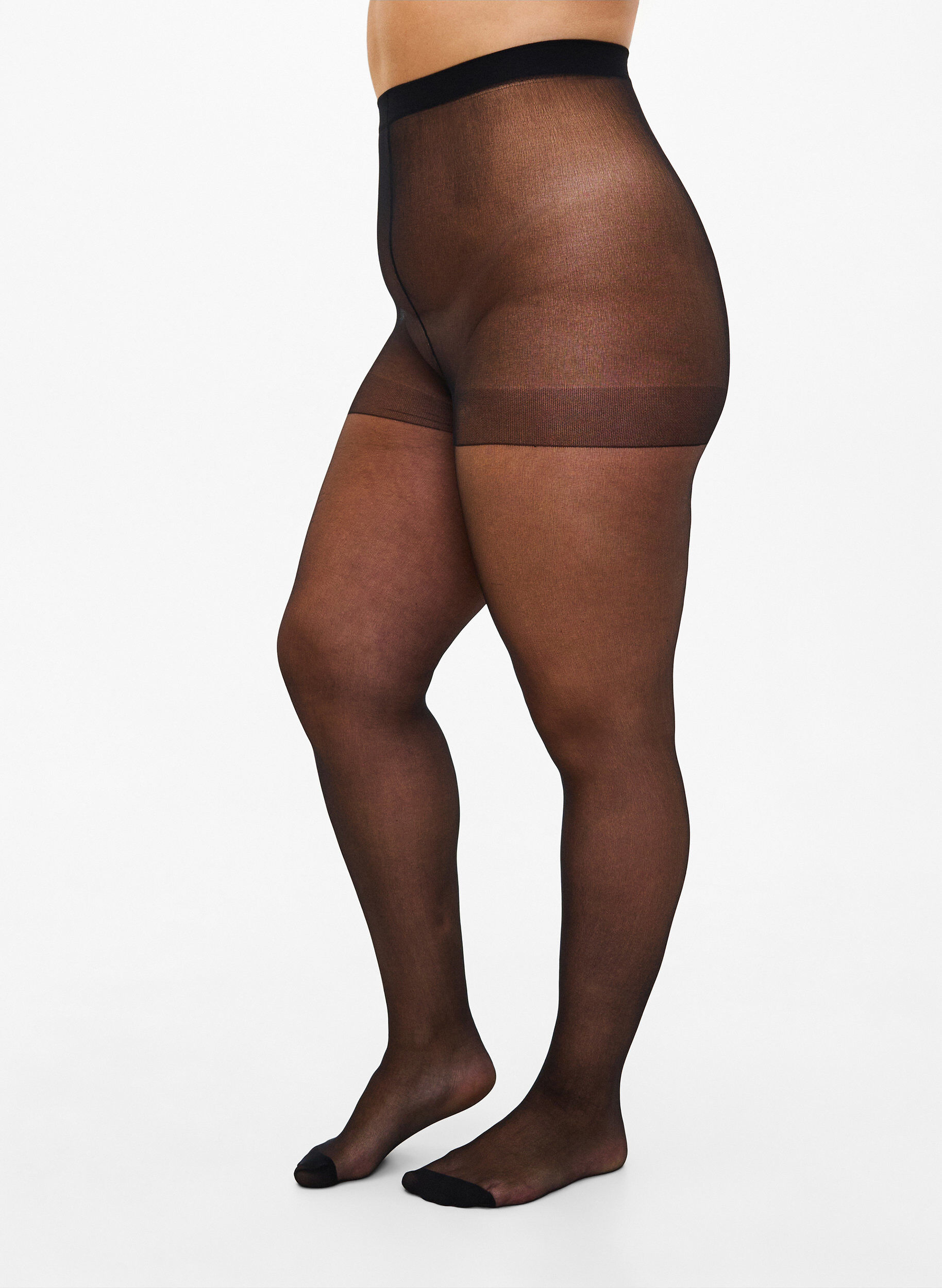 2-pack tights in 20 denier, Black, Model