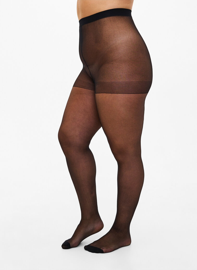 2-pack tights in 20 denier, Black, Model