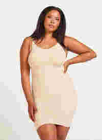 Shapewear dress with thin straps, Nude, Model