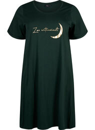Short-sleeved nightgown in organic cotton, Scarab Enthusiast, Packshot