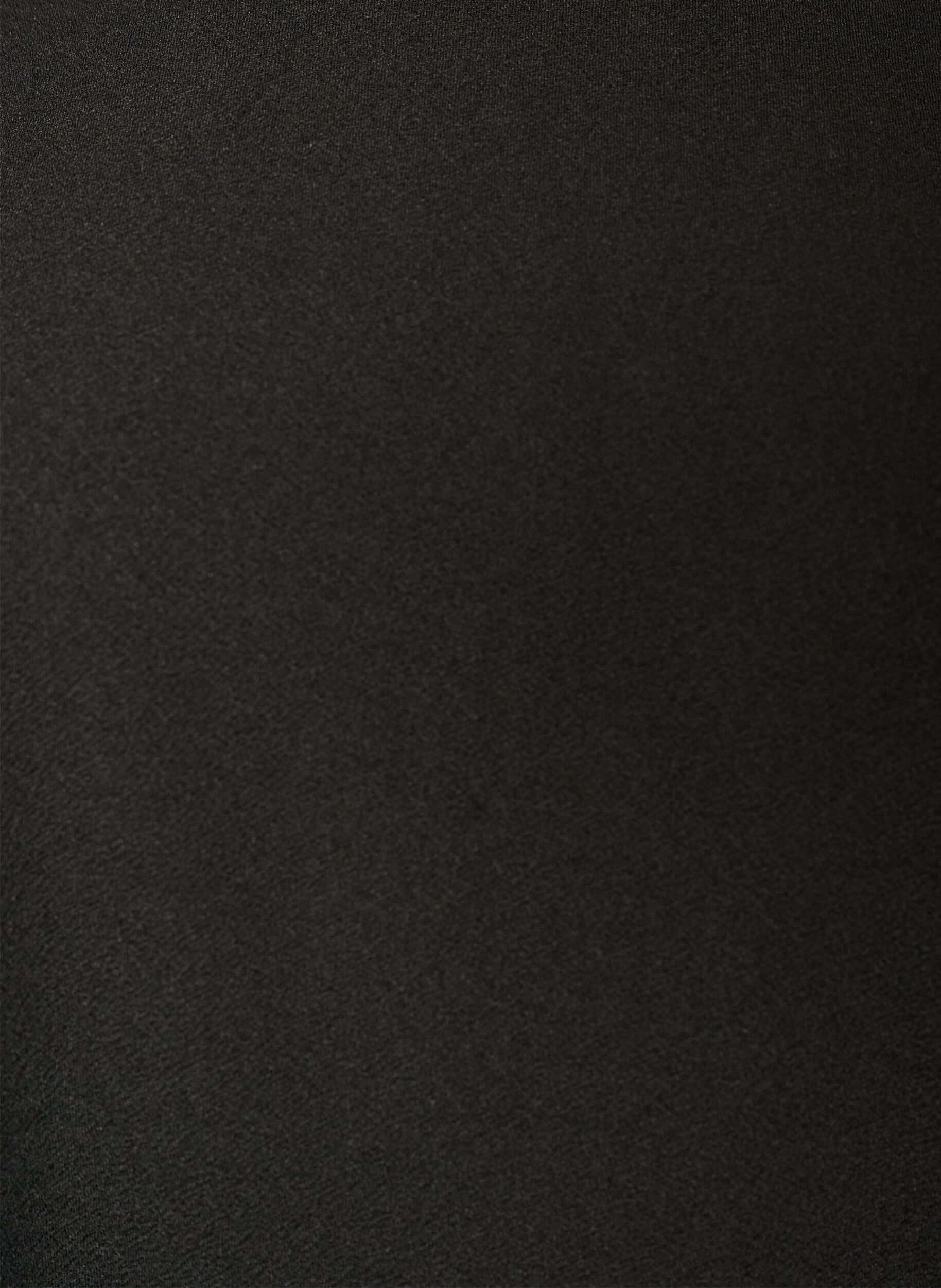 ZizzifashionTunic with asymmetric lace trim, Black, Packshot image number 2