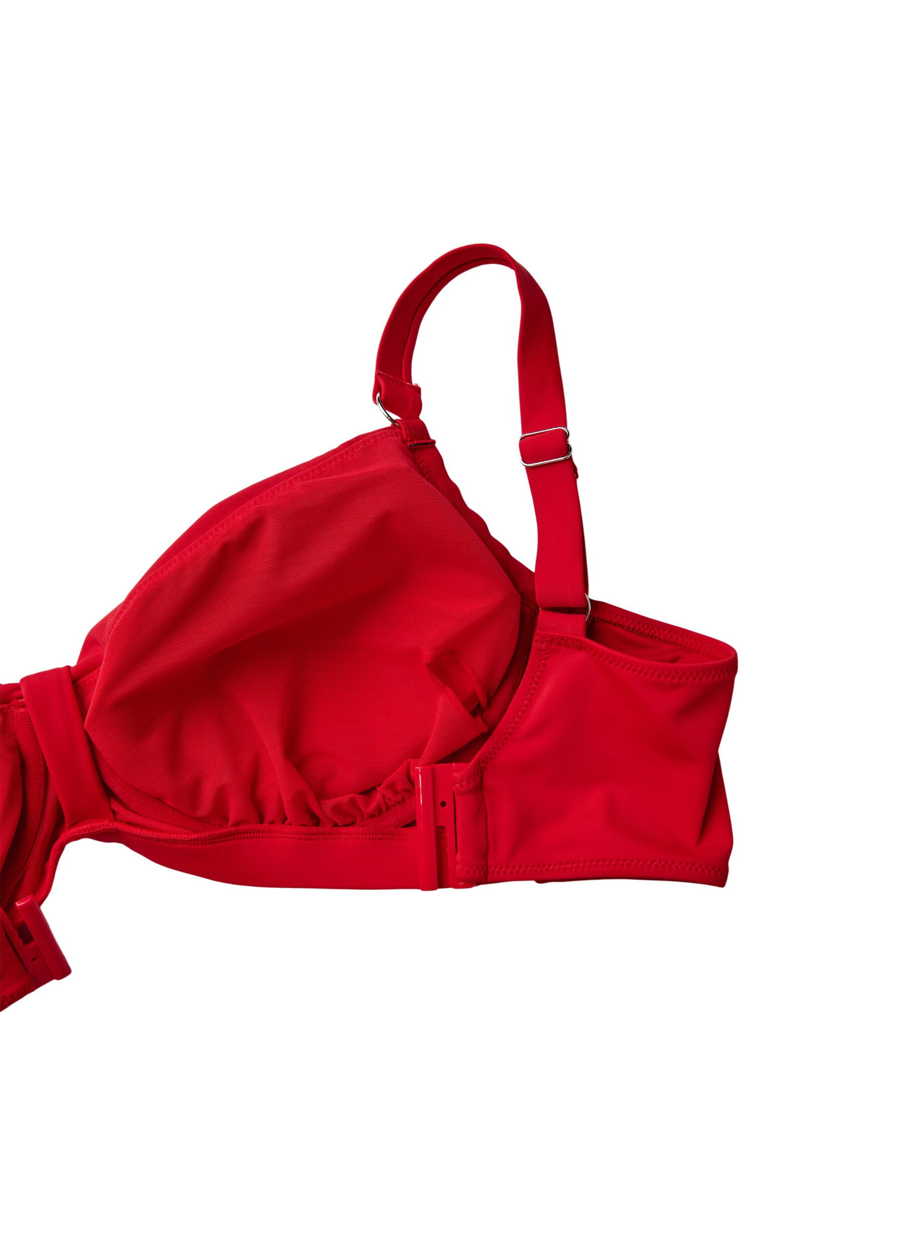 Zizzifashion Underwire bikini bra with draping, Red, Packshot image number 3