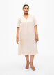 Cotton blend kaftan dress with linen, Beige, Model image number 1