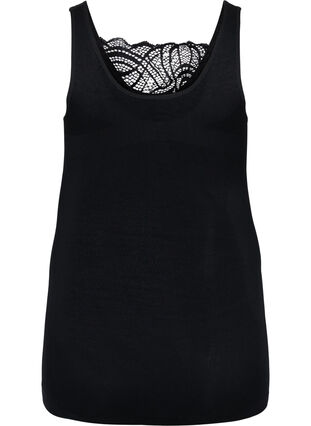 Shapewear top with lace detail, Black, Packshot image number 1