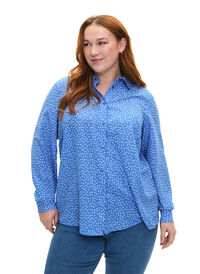 FLASH - Shirt with dots, Marina White Dot, Model