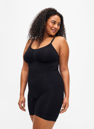 Shapewear bodysuit with opening at the bottom