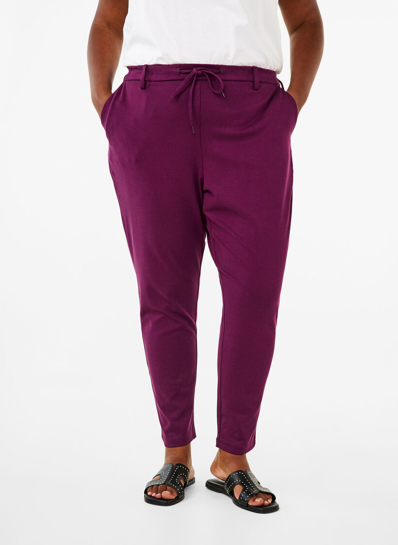 Cropped Maddison trousers, Purple, Model image number 2