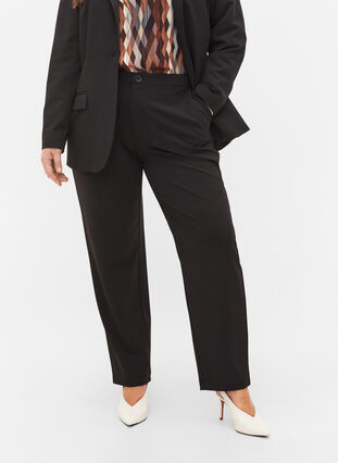 Classic trousers with pockets, Black, Model image number 3