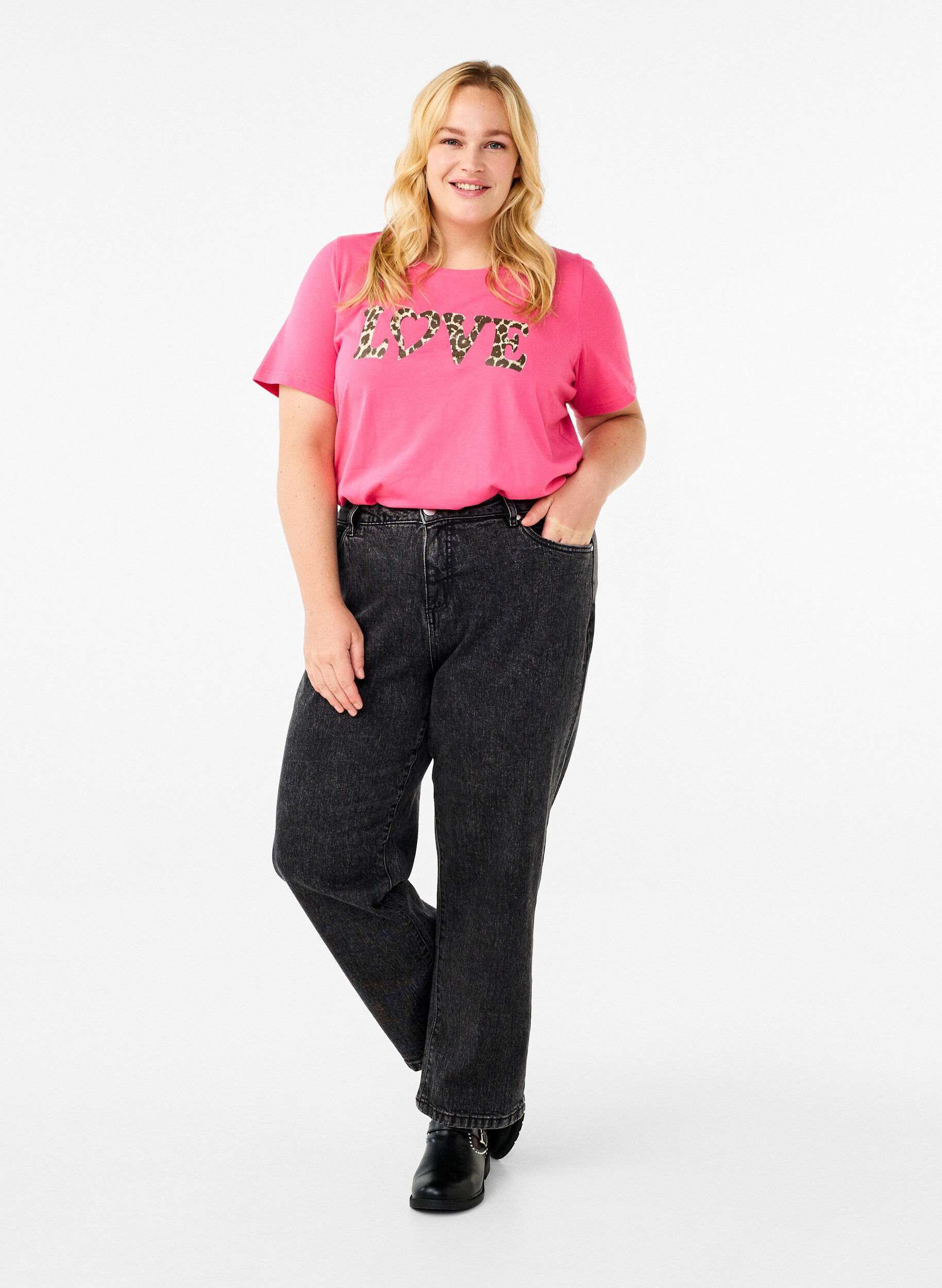 Zizzifashion FLASH - T-shirt with motif, Pink, Model image number 1