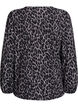 Blouse with long sleeves and leopard print, Dark Grey, Packshot image number 1