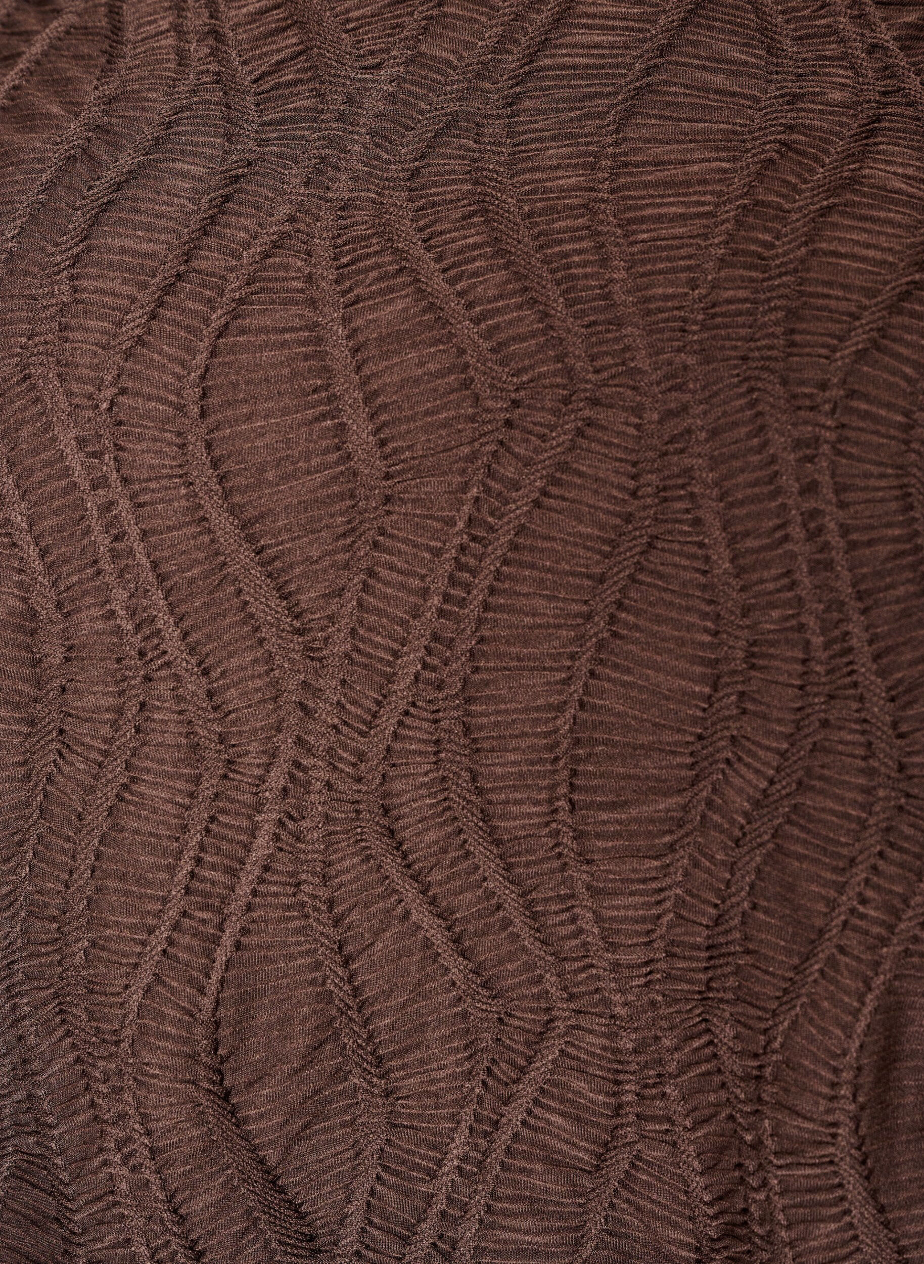 ZizzifashionBlouse with texture and 3/4 sleeves, Brown, Packshot image number 2