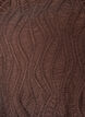Blouse with texture and 3/4 sleeves, Brown, Packshot image number 2