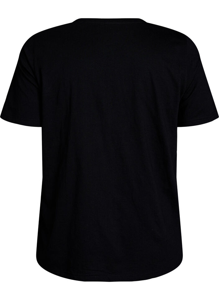 T-shirt with motif, Black, Packshot image number 1