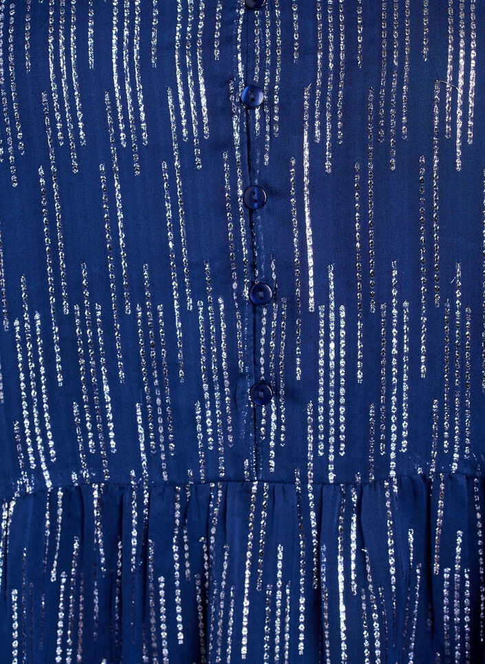 Short party dress with glitter pattern, Blue, Packshot image number 2