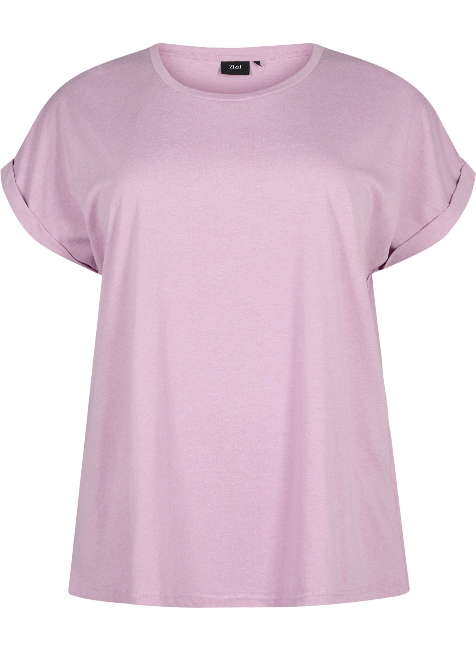 ZizzifashionShort sleeved cotton blend t-shirt, Purple, Packshot image number 0
