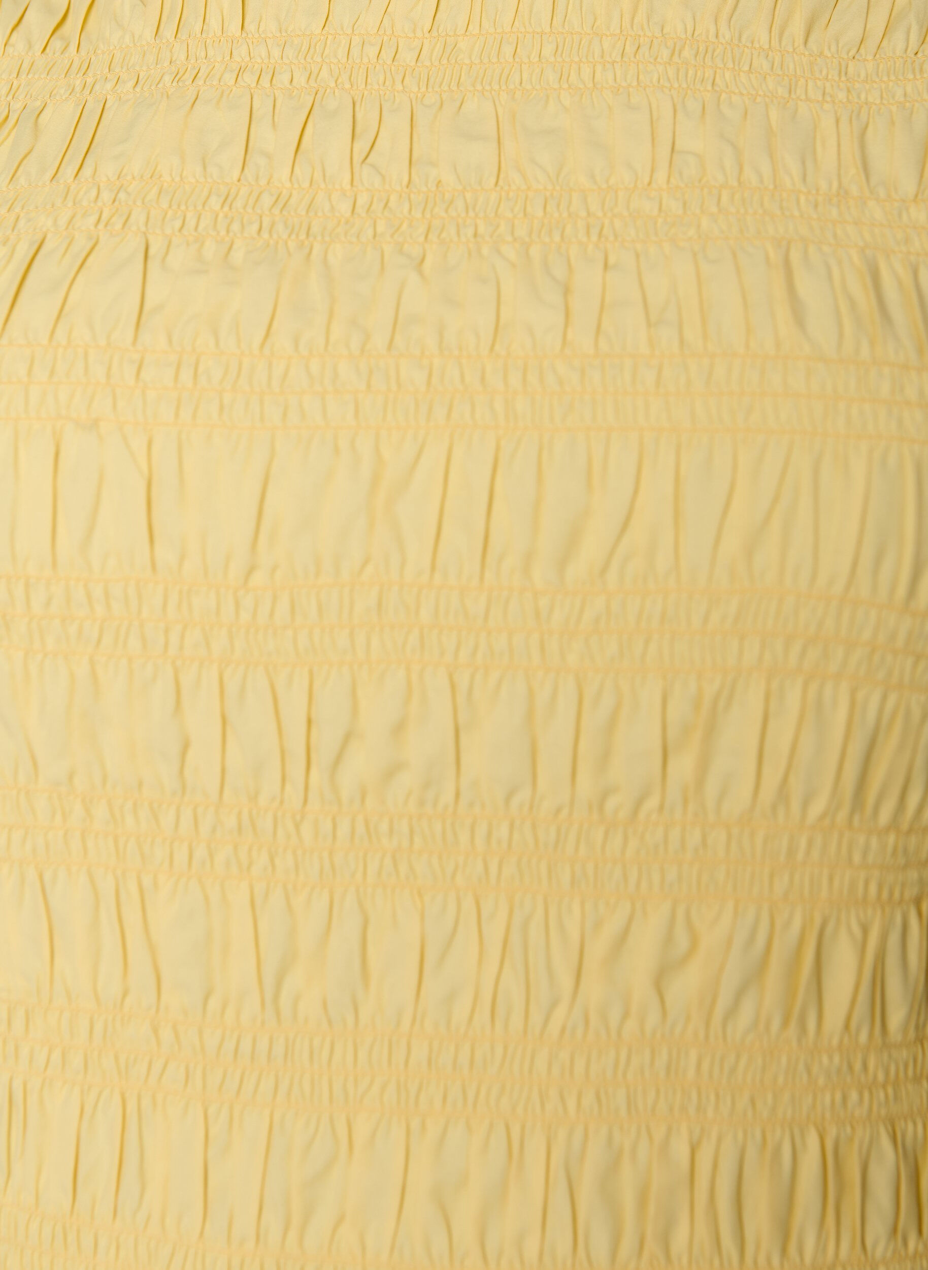 ZizzifashionSmock blouse with a ruffle hem and boat neck, Yellow, Packshot image number 2