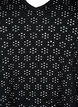 V-neck blouse with hole pattern, Black, Packshot image number 2