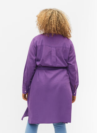 Shirtdress with long sleeves, Deep Lavender, Model image number 1