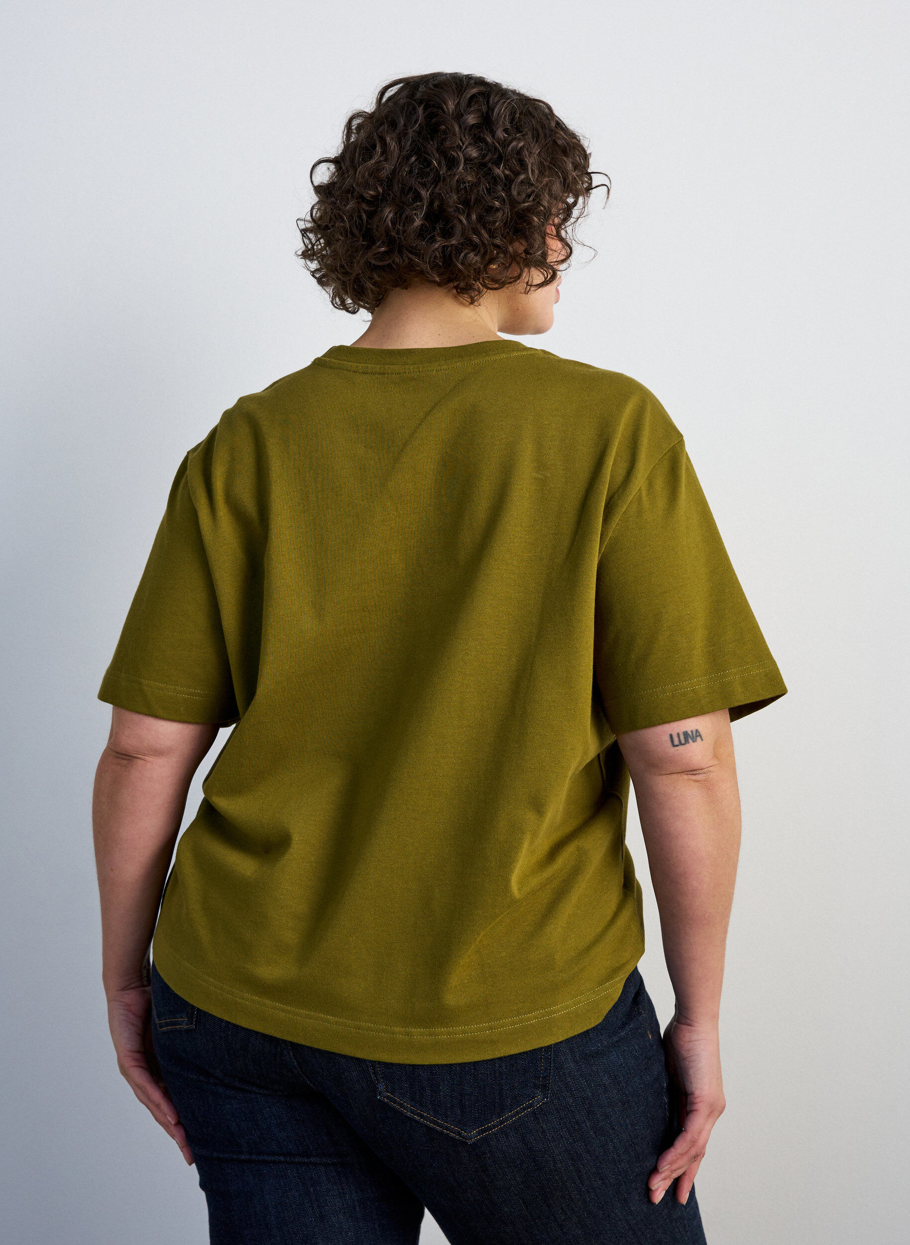 ZizzifashionBoxy cotton T-shirt, 2262, Model image number 2