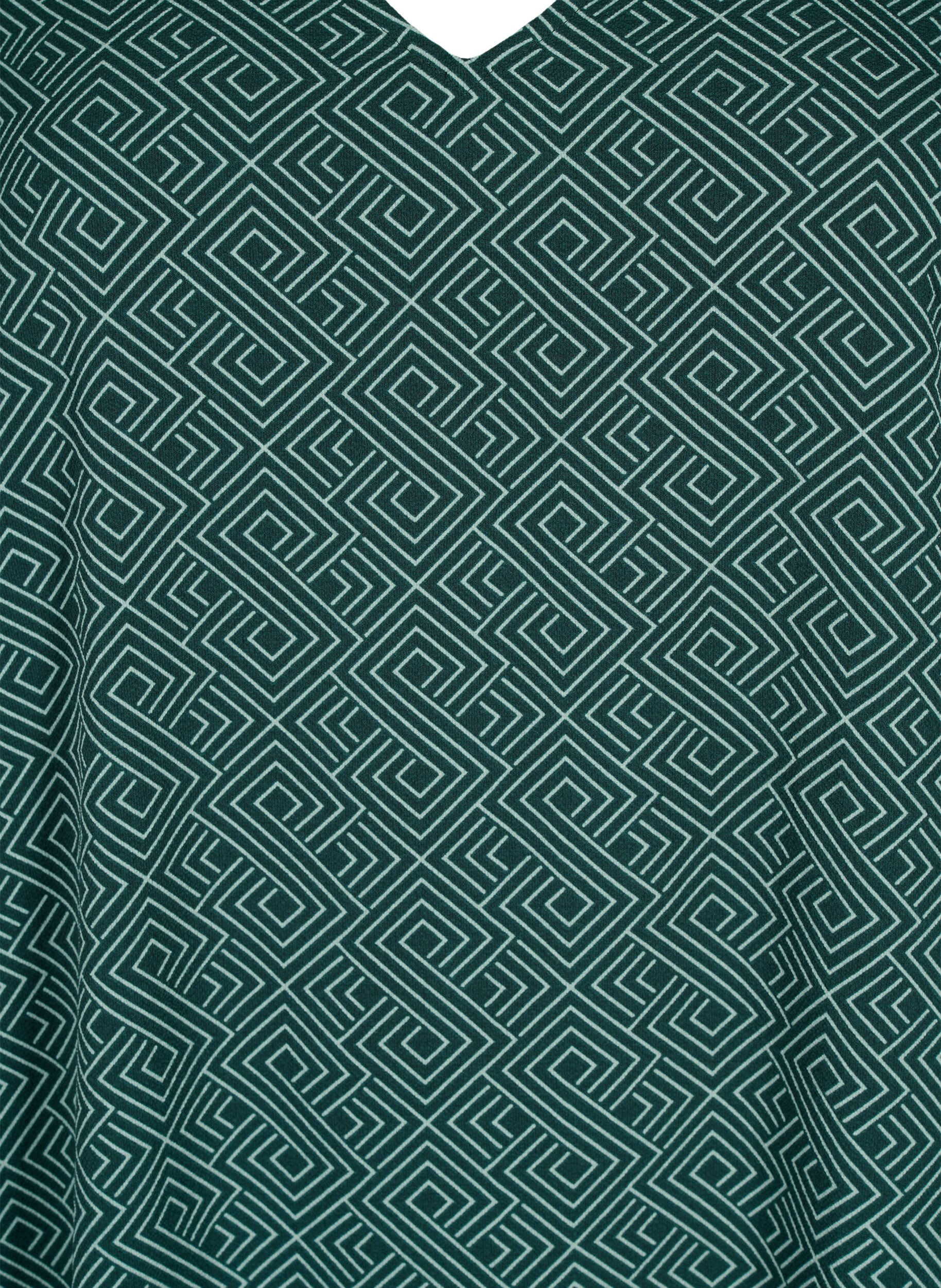 Zizzifashion V-neck dress with print, Scarab Graphic AOP, Packshot image number 2