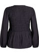 Blouse with smock and long sleeves, Black, Packshot image number 1