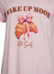 Short-sleeved nightgown in organic cotton, Pink, Packshot image number 2