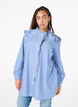 Striped tunic with ruffle details, Princess Blue W. St., Model image number 0