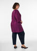 Shiny tunic with a V-neck and 3/4 sleeves, Purple, Model image number 2