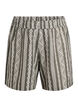 Striped shorts in a linen-viscose blend, Green, Packshot image number 0