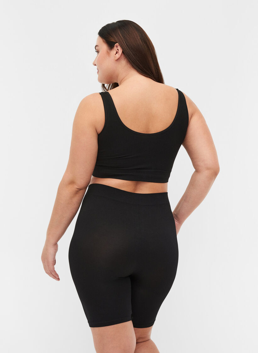 Seamless cycling shorts, Black, Model image number 1